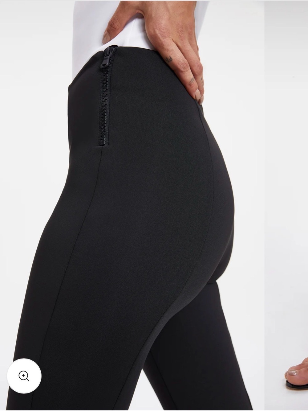 NWT Good American Black Dress Pants with Side Zipper - Picture 2 of 10